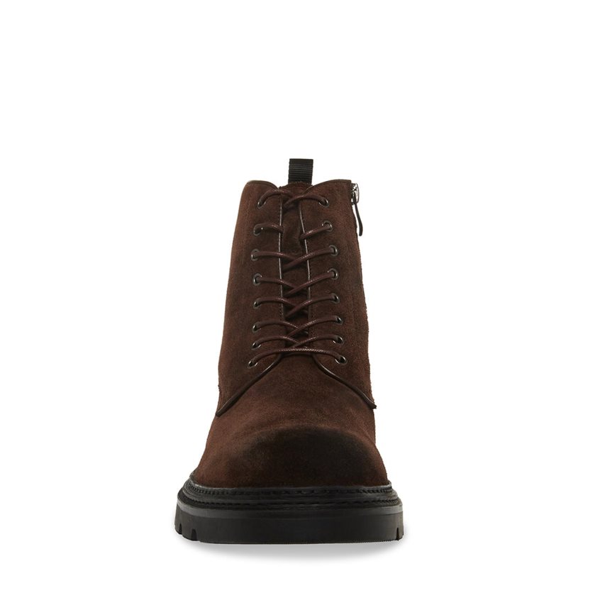 Botines Steve Madden Jessee Gamuza Hombre Marrones Oscuro | ES FYES28